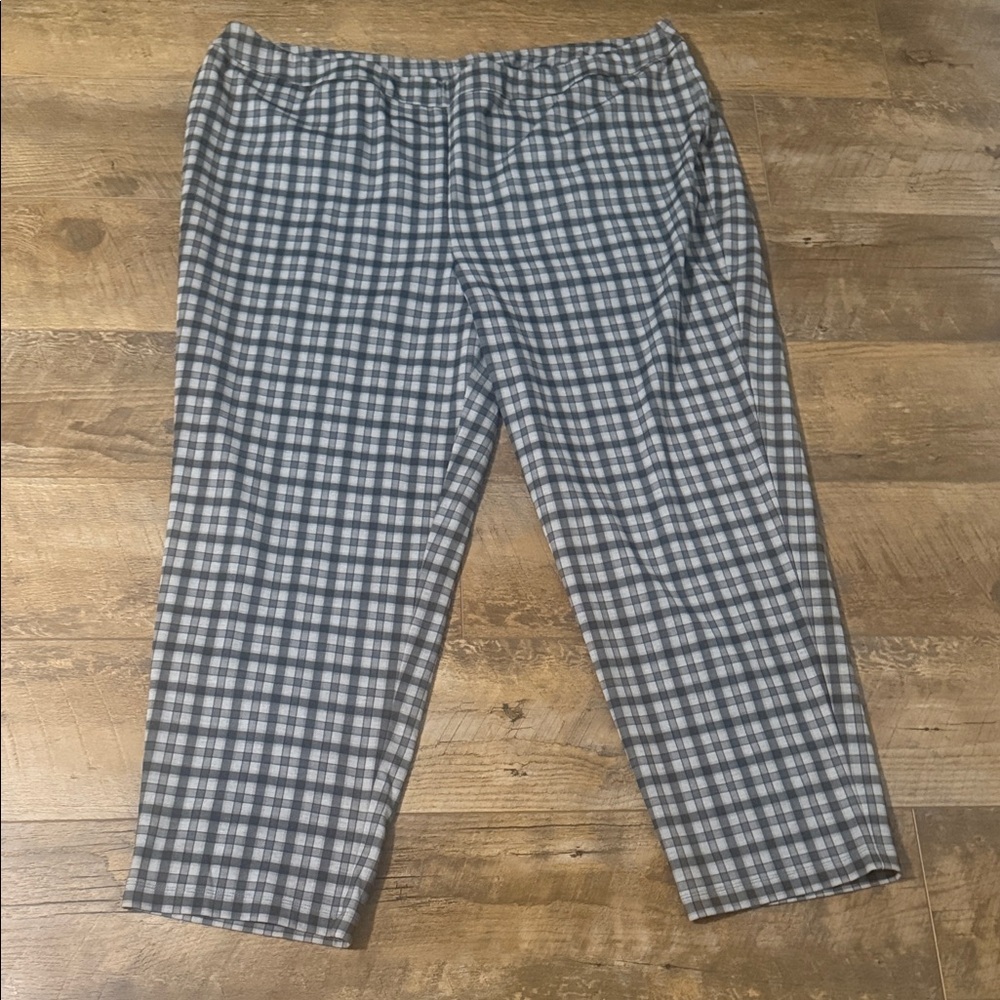 Joan Rivers Gray Checkered Pants Women’s Size 3X